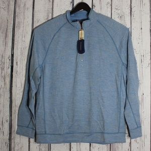 TOMMY BAHAMA LS PULLOVER MENS SZ XL 1/4 ZIP REVERS